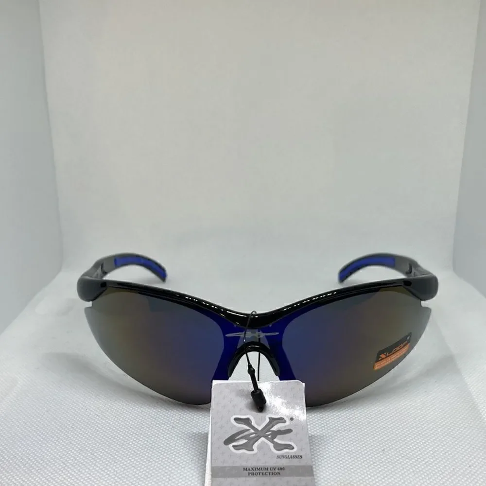 X-Loop Mens Semi Rimless Sunglasses - Picture 2 of 3